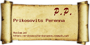 Prikosovits Perenna névjegykártya